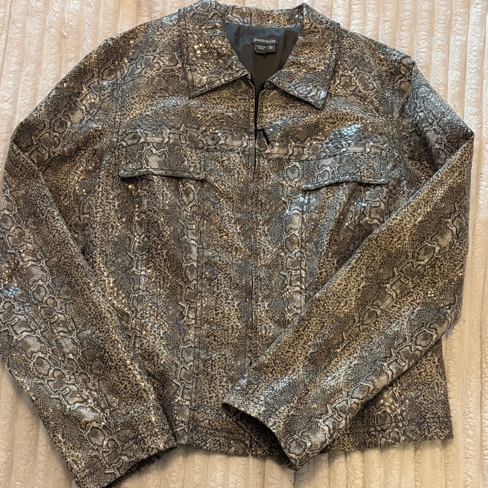 Women's faux Snake Print Jacket